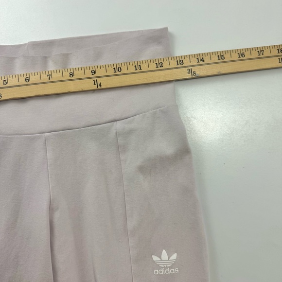 Adidas Sz S Light Purple Flare Slit Leg Active Yoga Pants Pull On Knit Cotton - Picture 7 of 9